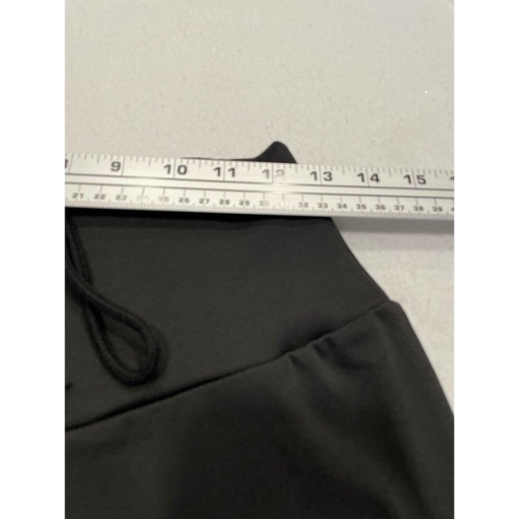 ChicMe Eyelet Lace-up Skinny Pants Medium Black Stretch Zip-Pockets High Waist - Picture 7 of 8